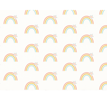 Carta da parati cameretta motivo arcobaleno semplice - TenStickers