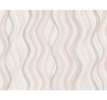 Carta da parati cameretta linee acquerello grigio e rosa - TenStickers