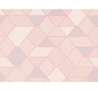 Carta da parati cameretta figure astratte rosa moderne - TenStickers