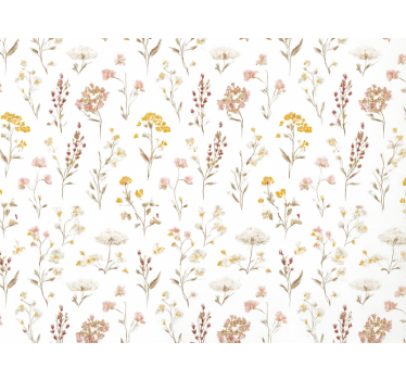 Carta da parati cameretta motivo botanico semplice - TenStickers