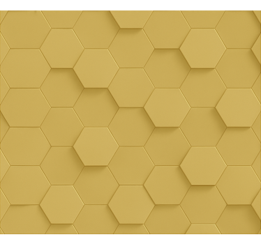 Carta da parati cameretta favo d'oro realistico - TenStickers