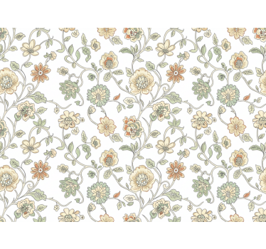 Carta da parati rustica fiore chiaro decente - TenStickers