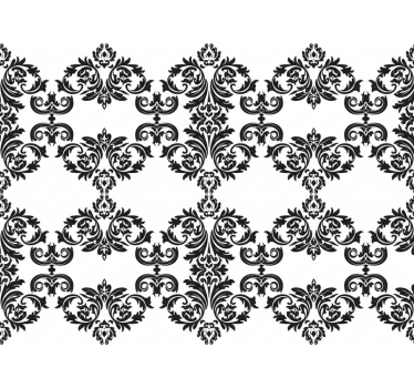 Carta da parati barocco motivo floreale damascato - TenStickers