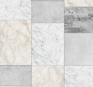 Carta da parati effetto marmo piastrelle quadrati design - TenStickers