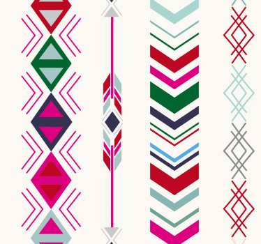 Carta da parati geometrica modelli di frecce alla moda - TenStickers