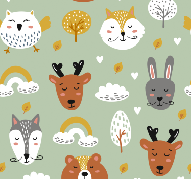 Carta da parati per bambini con animali - TenStickers