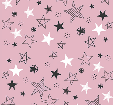 Carta da parati camera da letto Stelline rosa - TenStickers