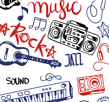 Carta da parati per ragazzi Strumenti musicali - TenStickers