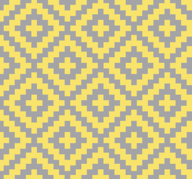 Carta da parati geometrica Modello triangolo grigio e giallo - TenStickers