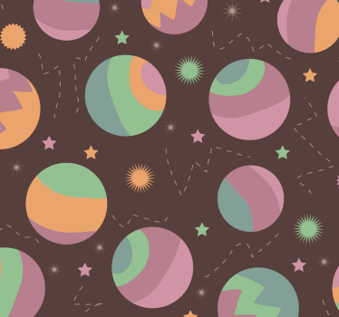 Carta da parati cameretta motivo a pois cosmici - TenStickers