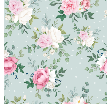 Carta da parati floreale annata floreale - TenStickers