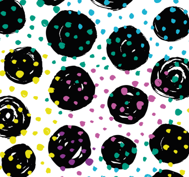 Parati moderni pois neri - TenStickers