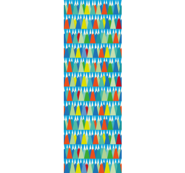Carta da parati geometrica paesaggio montano geometrico - TenStickers