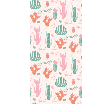 Carta da parati cameretta motivi di cactus - TenStickers