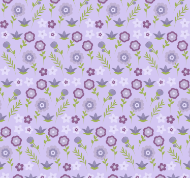 Carta da parati a fiori Semplici fiori viola - TenStickers
