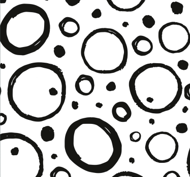 carta da parati pois Bolle astratte nere - TenStickers