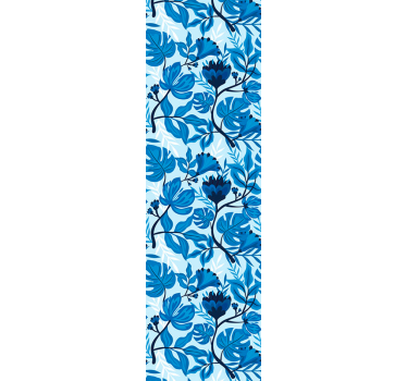 Carta da parati floreale fioritura botanica blu - TenStickers