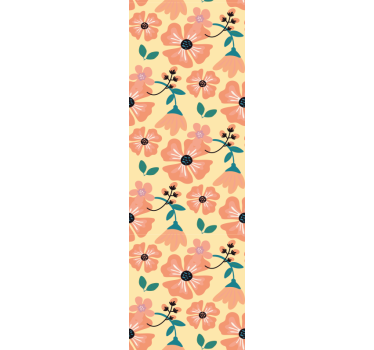 Carta da parati floreale modello di fioritura floreale - TenStickers