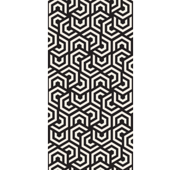 Carta da parati geometrica disegno labirintico - TenStickers