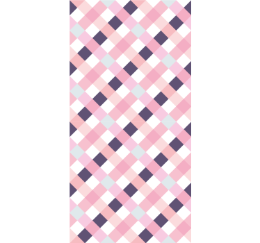 Carta da parati geometrica motivo argyle pastello - TenStickers