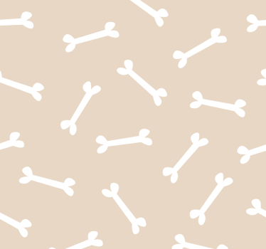 Carta da parati per ragazzi ossa di cane su sfondo beige - TenStickers
