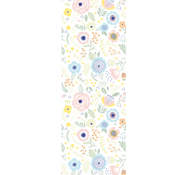 Carta da parati floreale motivo giardino floreale - TenStickers