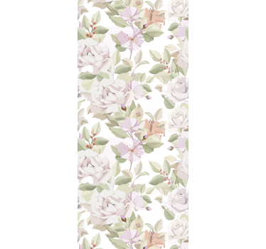 Carta da parati floreale insieme di fiori floreali - TenStickers