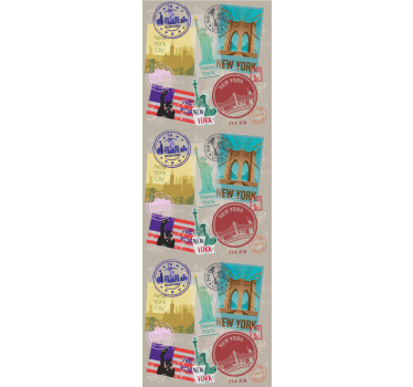 Carta da parati new york francobolli di new york - TenStickers