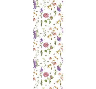 Carta da parati floreale fiori di campo botanici - TenStickers