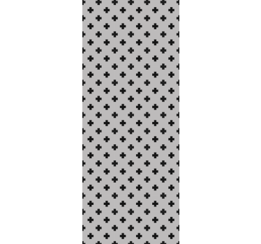 Carta da parati geometrica motivo a croce - TenStickers