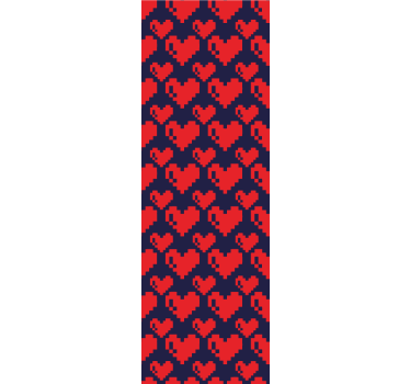 Carta da parati pois cuori pixelati - TenStickers