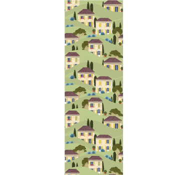 Carta da parati cameretta motivo villa di campagna - TenStickers