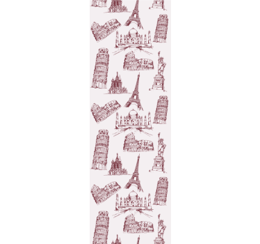 Carta da parati città monumenti iconici - TenStickers
