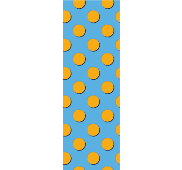 Carta da parati pois puntini arancioni su sfondo blu - TenStickers