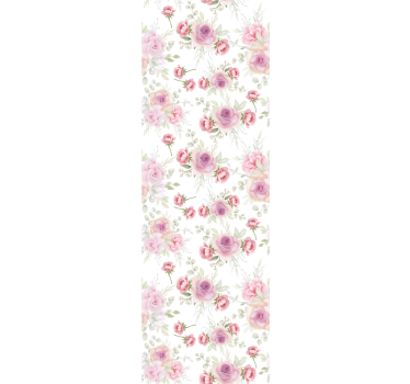 Carta da parati a fiori Motivo rosa e selvaggio - TenStickers