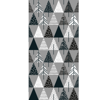 Carta da parati triangoli modello grigio scandinavo - TenStickers