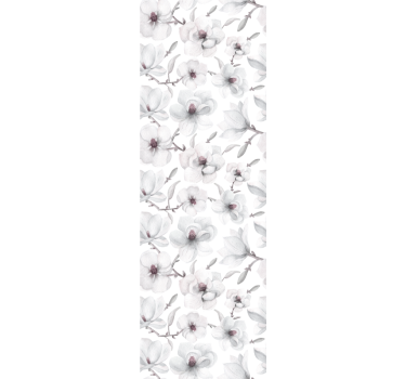 Carta da parati floreale elegante motivo grigio - TenStickers
