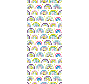 Carta da parati cameretta modello arcobaleno colorato - TenStickers
