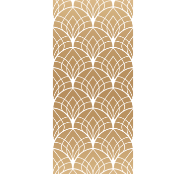 Carta da parati vintage Motivo decorativo bianco e oro - TenStickers