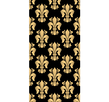 Carta da parati barocco elegante giglio - TenStickers