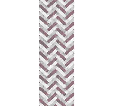 Carta da parati effetto marmo motivo a chevron grigio - TenStickers