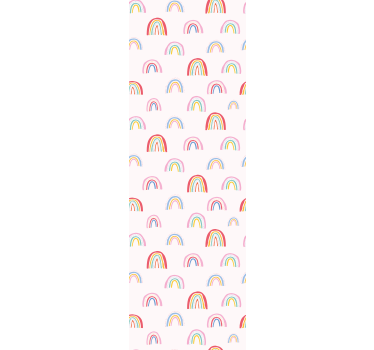 Carta da parati cameretta motivi arcobaleno colorati - TenStickers