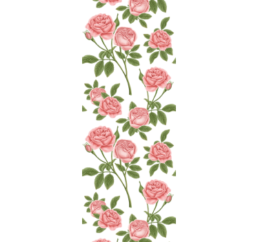 Carta da parati a fiori Rose stampate a fiori - TenStickers