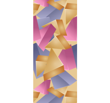 Carta da parati geometrica disposizione di forme astratte - TenStickers