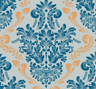 Carta da parati barocco design elegante e fiorito - TenStickers