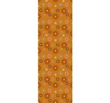 Carta da parati con fiori stile anni '60 - TenStickers