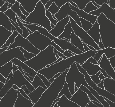Carta da parati moderna montagne delineate - TenStickers