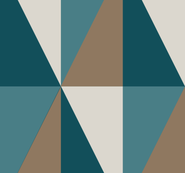 Carta da parati triangoli motivo grigio e blu - TenStickers