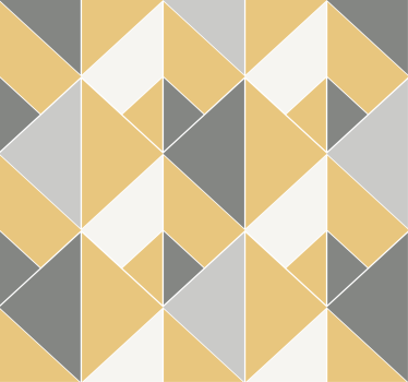 Carta da parati triangoli modello giallo e grigio - TenStickers