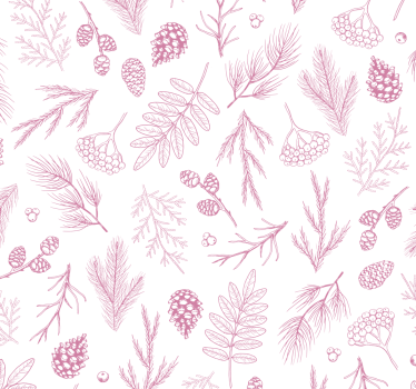 Carta da parati foglie disegno a motivi floreali - TenStickers
